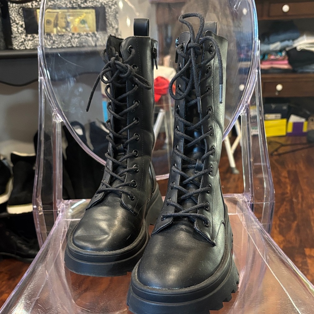 Primark Tall Combat Boots with Platform Sole